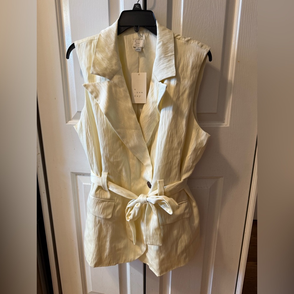 Women's Tie-Front Long Line Vest - A New Day Several Sizes Available